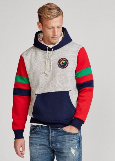 Sudaderas Con Capucha Polo Ralph Lauren Hombre Grises Multicolor - Color-Blocked - YUWNS2306